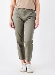 Pantalon 7/8 stretch taille normale vert WALTRON femme