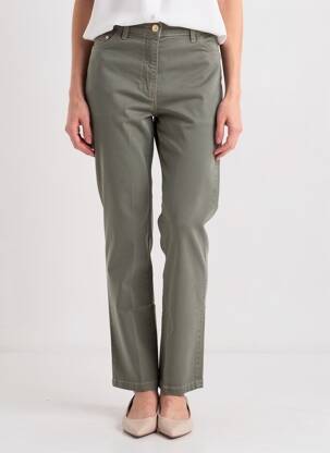 Pantalon droit stretch taille normale vert WALTRON femme
