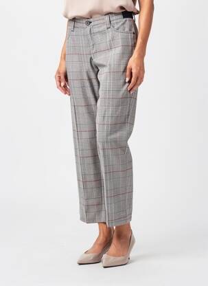 Pantalon 7/8 stretch taille normale gris WALTRON femme