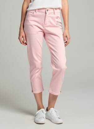 Pantacourt coupe droite taille normale rose IMITZ femme