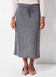 Jupe longue coupe droite gris DIANE LAURY femme