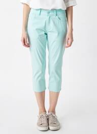 Pantacourt stretch taille normale bleu PLURIELLES femme