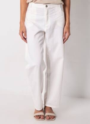 Jeans coupe slim tissage brut taille normale blanc STARK femme