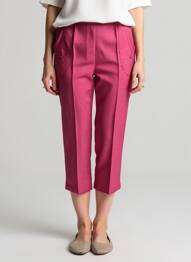 Pantacourt stretch taille normale rose PLURIELLES femme