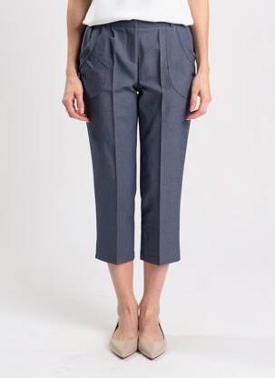 Pantacourt stretch taille normale bleu PLURIELLES femme