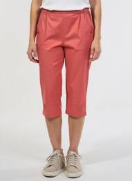 Pantacourt stretch taille normale rose PLURIELLES femme