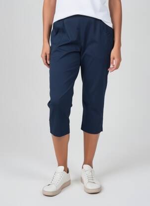 Pantacourt taille élastique taille normale bleu PLURIELLES femme