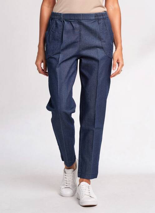 Pantacourt stretch taille normale bleu PLURIELLES femme