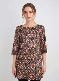 Robe mi-longue manches 3/4 manches 3/4 noir VEGAS femme