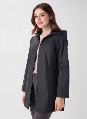 Parka fermeture zippée sur le devant a capuche noir ESCANDELLE femme