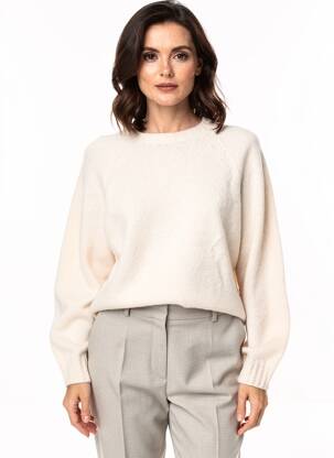 Pull stretch manches longues blanc MAX MARA femme