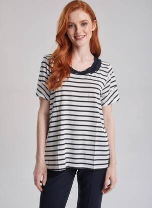 T-shirt coupe droite manches courtes noir SHEEGO femme