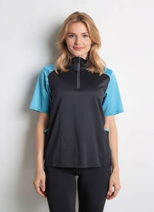 Top manches courtes manches courtes noir SHEEGO femme