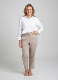 Chemisier coupe droite manches longues blanc DEVERNOIS femme