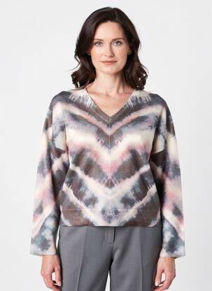 Pull coupe cintrée manches longues gris DEVERNOIS femme