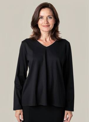 T-shirt manches longues manches longues noir JULIE GUERLANDE femme