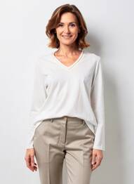T-shirt manches longues manches longues blanc JULIE GUERLANDE femme