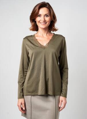 T-shirt manches longues manches longues vert JULIE GUERLANDE femme
