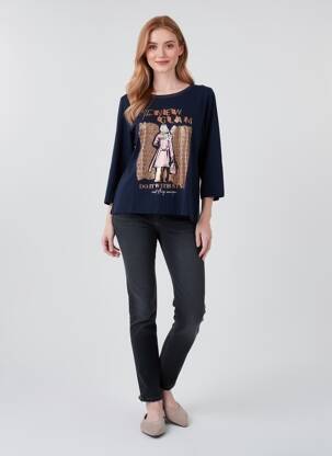 T-shirt manches longues manches longues bleu BETTY BARCLAY femme
