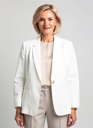 Blazer coupe cintrée blanc DEVERNOIS femme