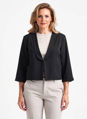 Veste casual coupe droite noir JULIE GUERLANDE femme