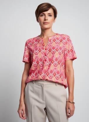 T-shirt imprimé fantaisie manches courtes orange JULIE GUERLANDE femme