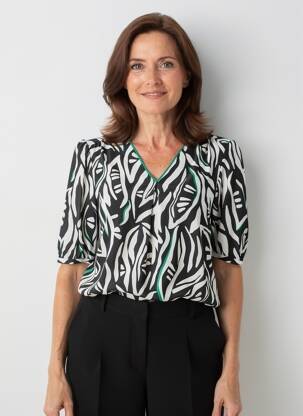 Blouse manches courtes manches courtes noir JULIE GUERLANDE femme