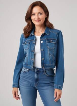 Veste casual poches bleu JULIE GUERLANDE femme