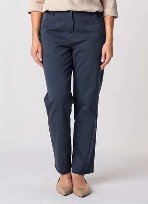 Pantalon droit stretch taille normale bleu fonce JULIE GUERLANDE femme