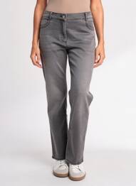 Jeans coupe slim stretch taille normale gris JULIE GUERLANDE femme