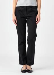 Pantalon slim stretch taille normale noir JULIE GUERLANDE femme