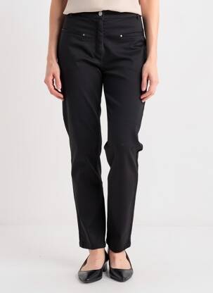 Pantalon slim stretch taille normale noir JULIE GUERLANDE femme