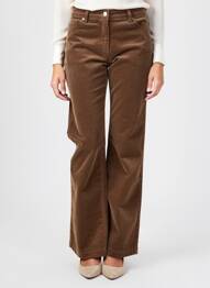 Pantalon flare stretch taille normale marron DEVERNOIS femme