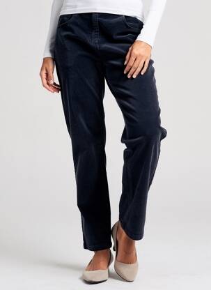 Pantalon slim stretch taille normale bleu DEVERNOIS femme