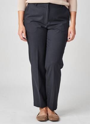 Pantalon droit stretch taille normale bleu DEVERNOIS femme