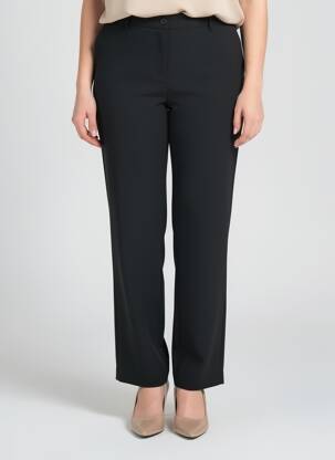 Pantalon droit stretch taille normale noir DEVERNOIS femme