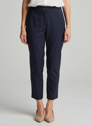 Pantalon 7/8 stretch taille normale bleu DEVERNOIS femme