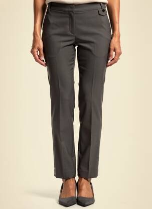 Pantalon slim stretch taille normale marron DEVERNOIS femme