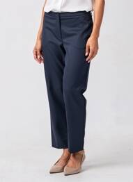 Pantalon 7/8 stretch taille normale bleu DEVERNOIS femme