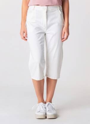 Corsaire tissage popeline taille normale blanc DIANE LAURY femme
