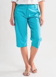 Corsaire tissage popeline taille normale bleu JULIE GUERLANDE femme
