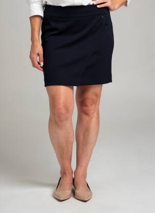 Jupe courte taille haute bleu DEVERNOIS femme
