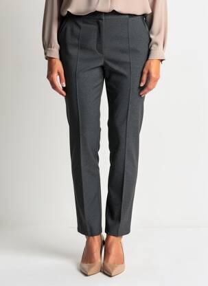 Pantalon slim taille élastique taille normale gris JULIE GUERLANDE femme