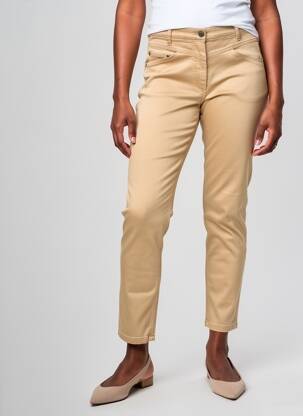 Pantalon slim tissage popeline taille normale beige BETTY BARCLAY femme
