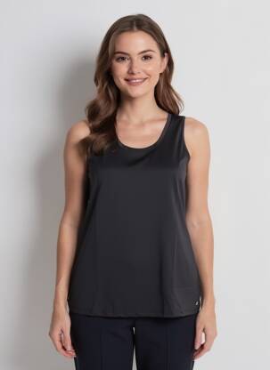 Top sans manche sans manche noir SHEEGO femme