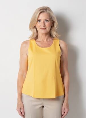 Débardeur coupe droite sans manche orange SHEEGO femme