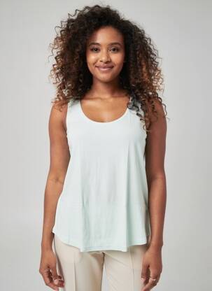 Débardeur coupe droite sans manche vert SHEEGO femme