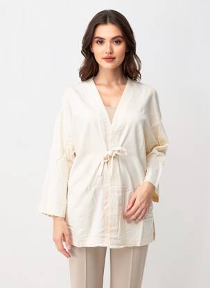 Veste casual coupe cintrée beige SHEEGO femme