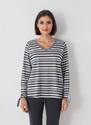 T-shirt manches longues manches longues gris SHEEGO femme