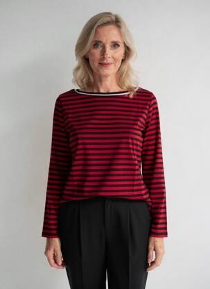 T-shirt manches longues manches longues rouge SHEEGO femme